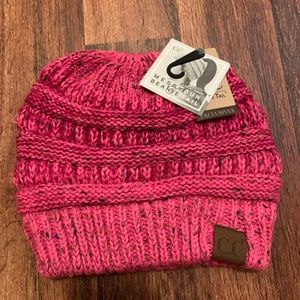 New CC messy bun/ponytail beanie. New with tags!